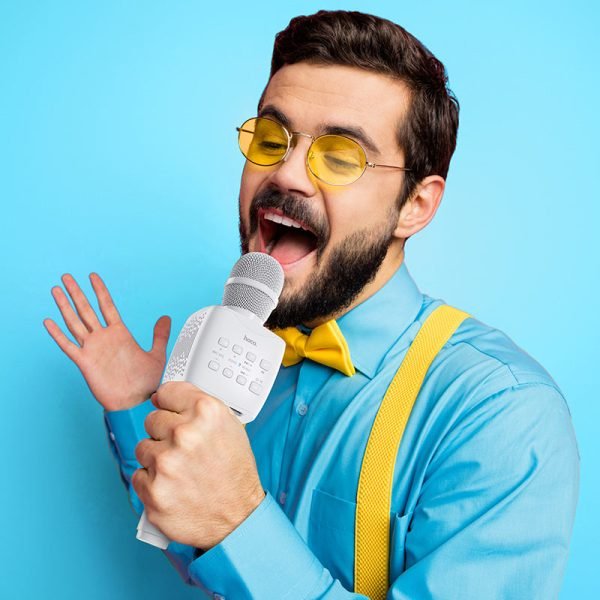 For Hoco Microphone “BK5 Cantando” wireless karaoke mic - White