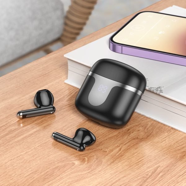 HOCO EQ7 Wireless Headphones with Charging Case Mini Wireless TWS Earbuds - Black