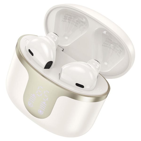 HOCO EQ7 Wireless Headphones with Charging Case Mini Wireless TWS Earbuds - Milky White