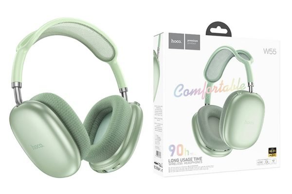 HOCO W55 Wireless Monitor Headphones Pleasing Bluetooth Sports headphones (Green)