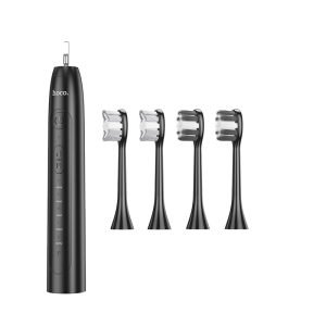 HP60 Wave Electric Toothbrush, with 3 Replacement Brush Heads for Adults and Kids,Portable Rechargeable Toothbrush - Black