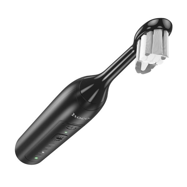 HP60 Wave Electric Toothbrush, with 3 Replacement Brush Heads for Adults and Kids,Portable Rechargeable Toothbrush - Black