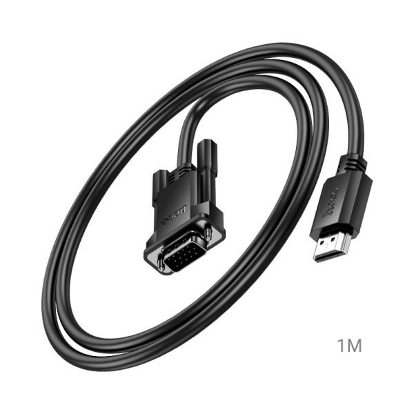 Hoco US12 HDMI to VGA cable for PC, desktop, laptop, computer, monitor, projector, HDTV, Raspberry Pi, Roku 1M