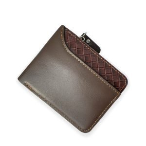 For Genuine Round Zipper Stylish Vipar Leather wallet For Man - Brown