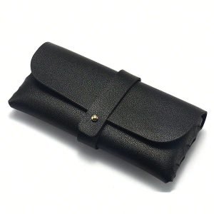 For Soft PU Leather Glasses bag, Fashion Glasses Protective Case, Simple Casual Sunglasses Box - Black