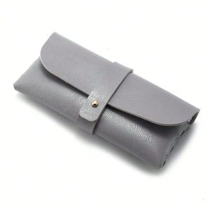 For Soft PU Leather Glasses bag, Fashion Glasses Protective Case, Simple Casual Sunglasses Box - Grey