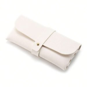 For Soft PU Leather Glasses bag, Fashion Glasses Protective Case, Simple Casual Sunglasses Box - White