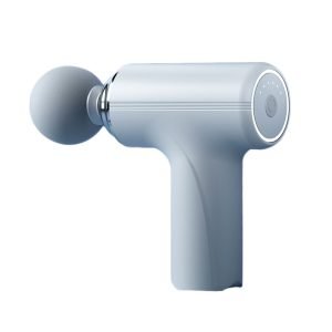 Massage Gun 4 Heads LCD Percussion Massager Vibration Muscle Relaxing Therapy Tissue (White)
