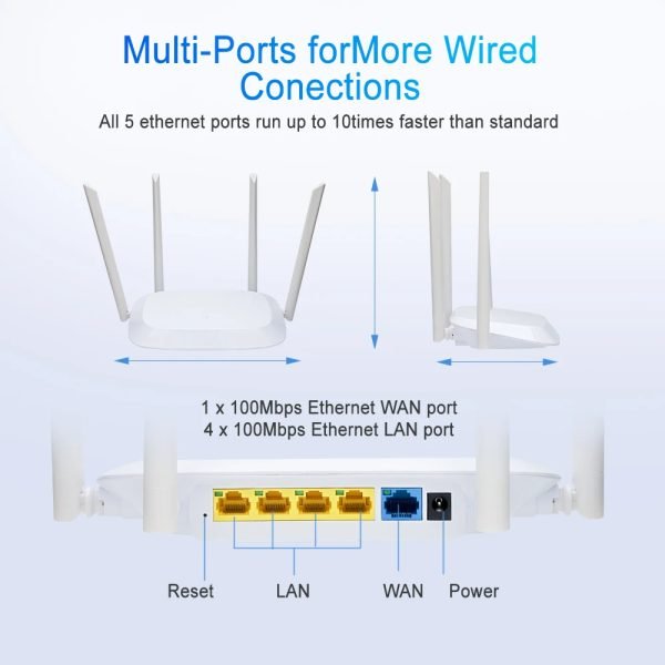 1200M Wireless WiFi Repeater Router Dual Band 2.4G 5G WiFi Signal Extender WiFi Router WiFi Amplifier Long Range Signal Router