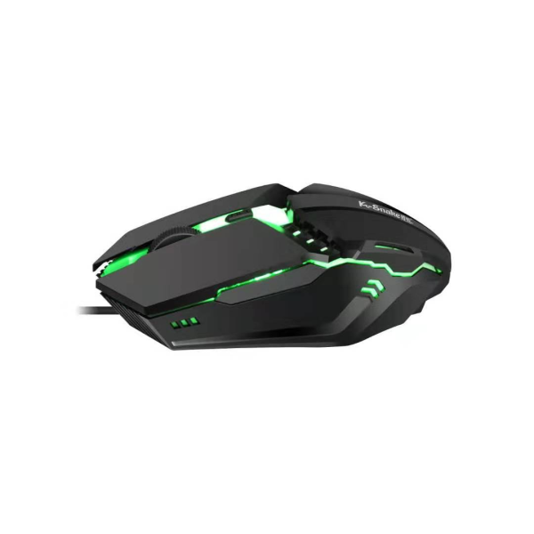 1600 DPI USB Wired Gaming Mouse LED Colorful Glowing Ergonomic Mechanical Computer Mouse 4 Button Office Gamer Mouse for PC Laptop - Black