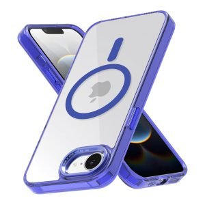 For Apple iPhone 16e MagSafe Magnetic Case with HaloLock Shockproof Military Grade Protection Back Clear Protective Cover (Blue)