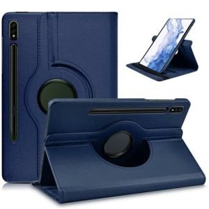 For Samsung Galaxy Tab S6 Lite 10.4″ SM-P610 P615 Leather Case 360 Degree Rotate Smart Stand Cover (Blue)