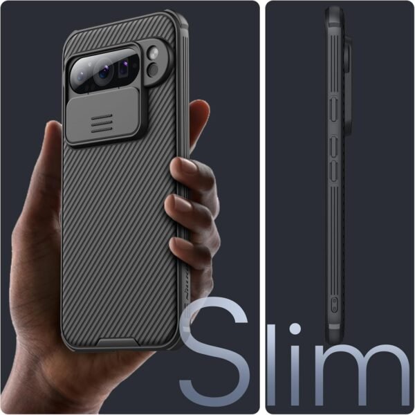 For Google Pixel 9 Pro XL Nillkin Case Shockproof Heavy Duty Rugged Anti Knock TPU Camera Slide Protector Cover (Black) - Image 6