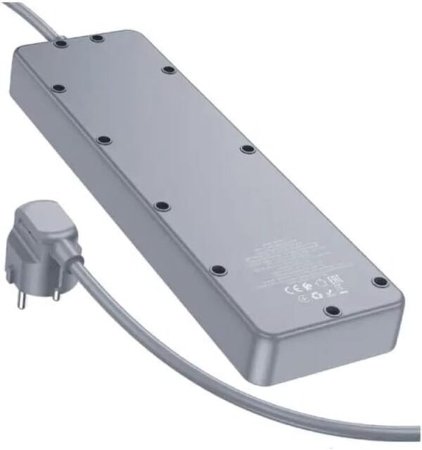 BOROFONE BAC5A Lord Power Strip with 5 Outlets, 3 USB Ports and 1 Type-C Port PD20W 1C3A - Black