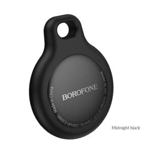 BOROFONE BC101 Smart Airtag Trackers With Sound GPS Global Work with iOS System Find My APP Tag Mini Locator Cars Pet Key Finder - Black