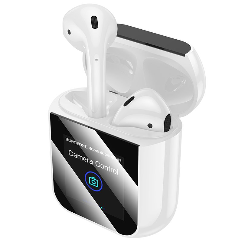 Borofone BW86 Brocade True Wireless BT 5.4 Earphones with Touch Screen (White)