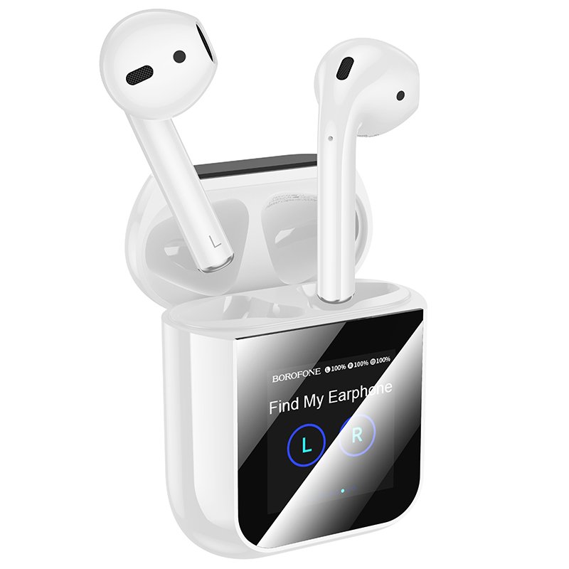 Borofone BW86 Brocade True Wireless BT 5.4 Earphones with Touch Screen (White) - Image 2