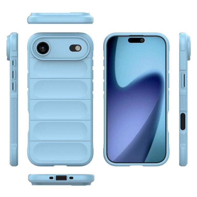 For Apple iPhone 17 Air Shockproof Rubber Silicone Protective Bumper Case Cover - Sky Blue