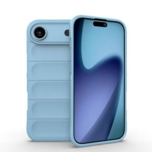 For Apple iPhone 17 Air Shockproof Rubber Silicone Protective Bumper Case Cover - Sky Blue
