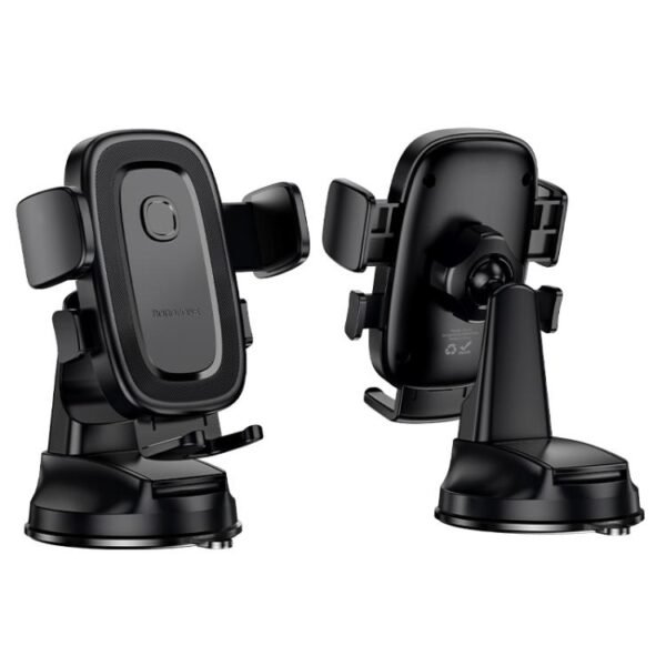 For Borofone BH132 Follower Center Console One button Car Holder -Black (6)