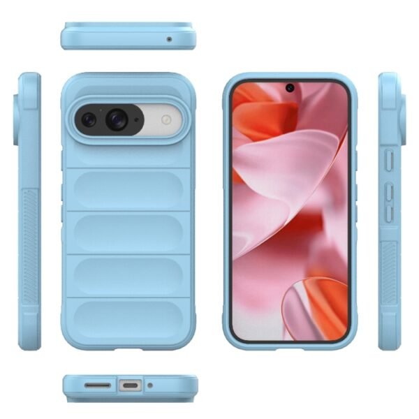 For Google Pixel 9 Shockproof Rubber Silicone Protective Bumper Case Cover - Black