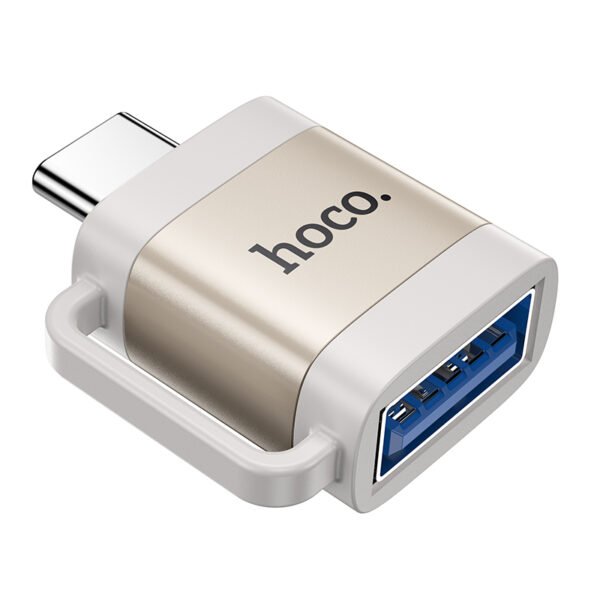 For Hoco UA31C USB-C Male to USB-A Female Data Transfer OTG Adapter - Grey