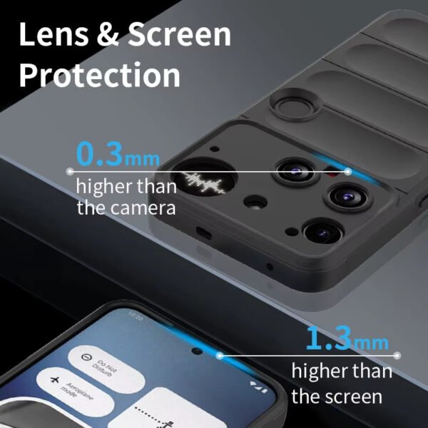 For Nothing Phone 3 Shockproof Rubber Silicone Protective Bumper Case Cover - Black