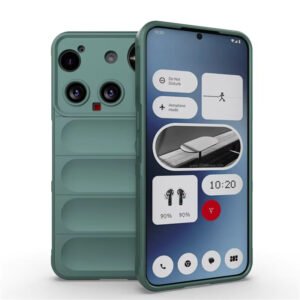 For Nothing Phone 3 Shockproof Rubber Silicone Protective Bumper Case Cover - White