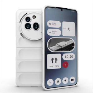 For Nothing Phone 3a Pro Shockproof Rubber Silicone Protective Bumper Case Cover - Black