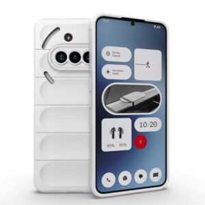 For Nothing Phone 3a Shockproof Rubber Silicone Protective Bumper Case Cover - Black (Copy)