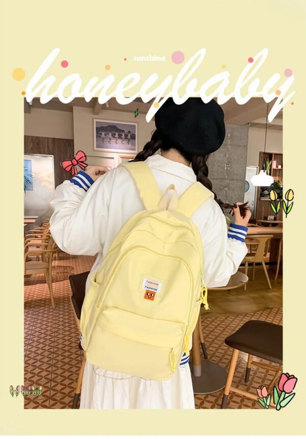 Kids Backpack for Boy Women Backpacks Simple Cute Backpacks Versatile Computer Backpack School Bags - Black - Image 5