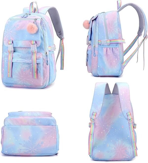 Stitch School Bags for Girls - Cute and Durable Backpack Women Daypack Kids Bags Kawaii Female Large Capacity Backpack - Blue
