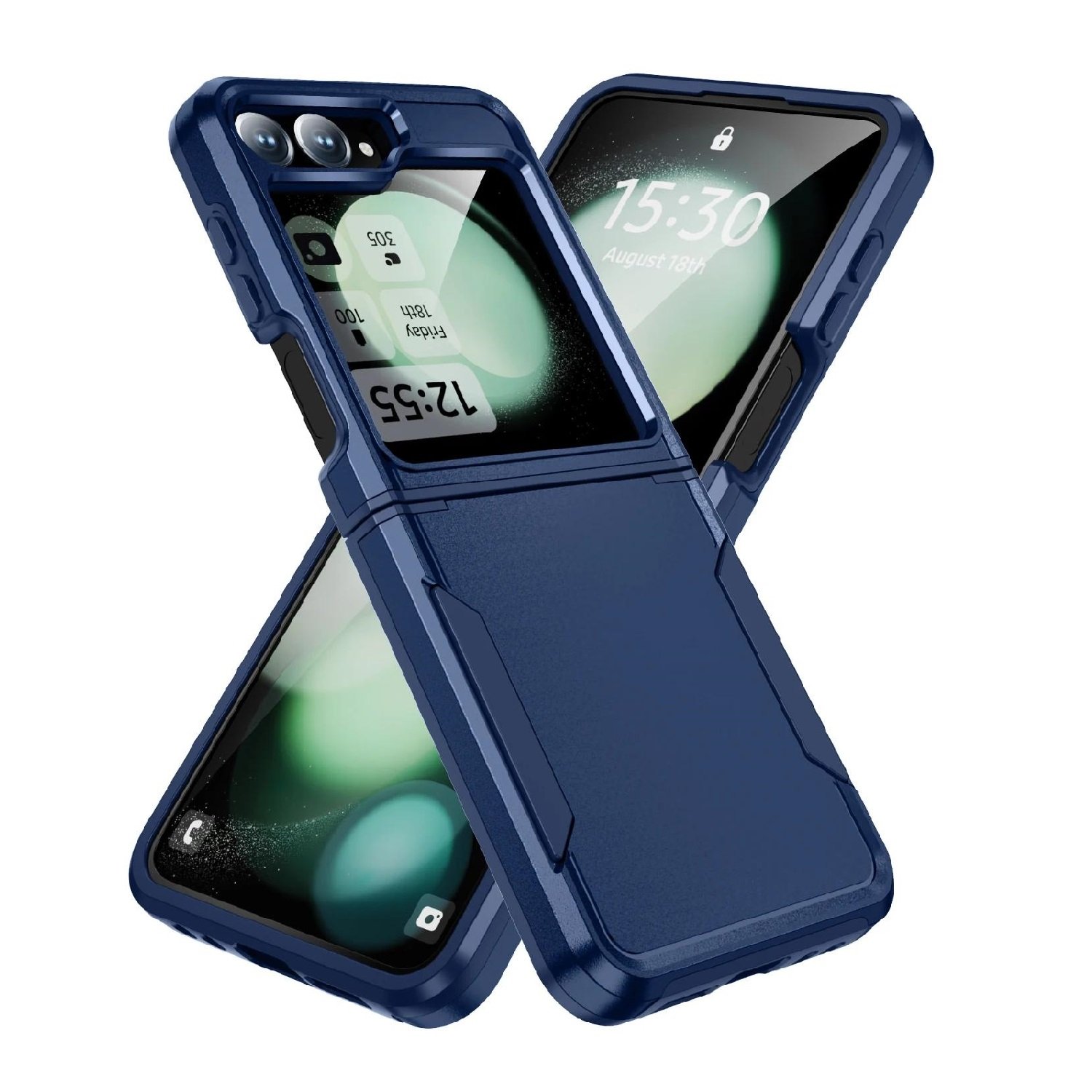 Supershield Case For Samsung Galaxy Z Flip 7 5G Shockproof Armor TPU Bumper Hard Plastic Phone Cover - Blue