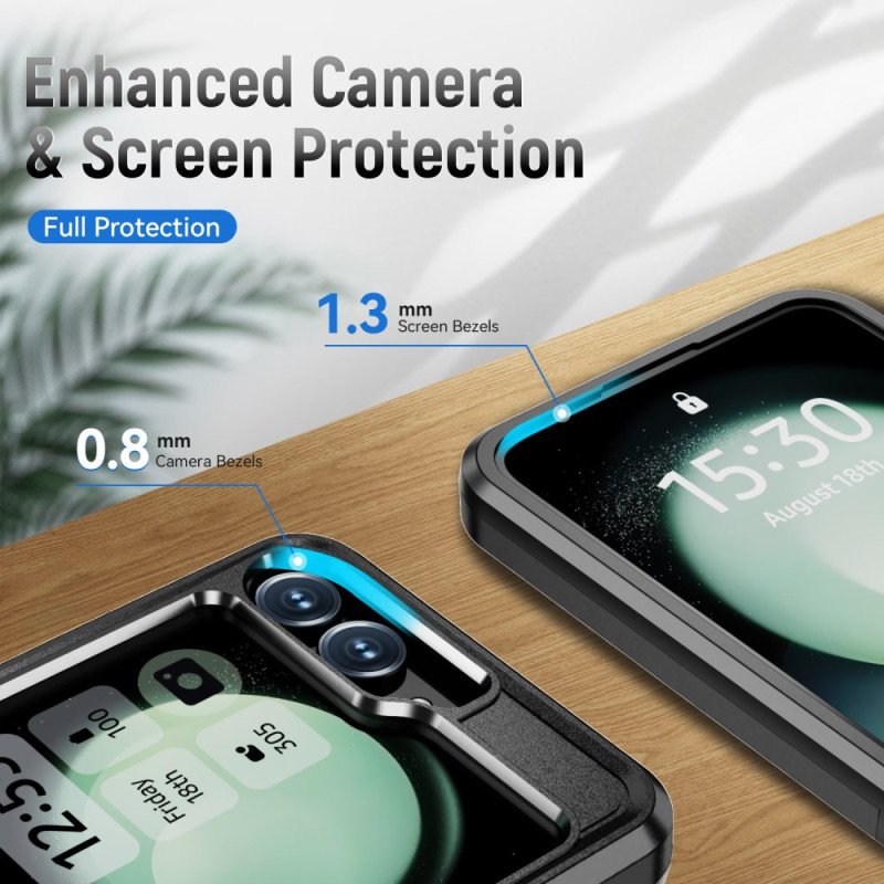 Supershield Case For Samsung Z Flip 7 5G Shockproof Armor TPU Bumper Hard Plastic Phone Cover - Black