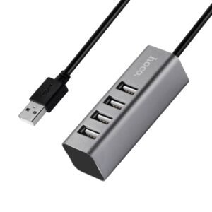 USB hub “HB1” USB-A to four ports USB 2.0 charging and data sync - Black