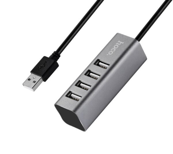 USB hub “HB1” USB-A to four ports USB 2.0 charging and data sync - Black