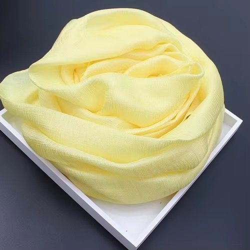 Satin Crepe Chiffon Fabric Women Scarf Pure Luster Color Dutch Linen Shawl Femme All-match Elegant Hijab Femme Soft Schal Mujer Breathable Bufanda