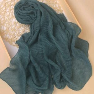 Women Summer Scarfs Cotton Lightweight Large Long Gauze Shawl Beach Wrap Plain Hijab (Color 16)
