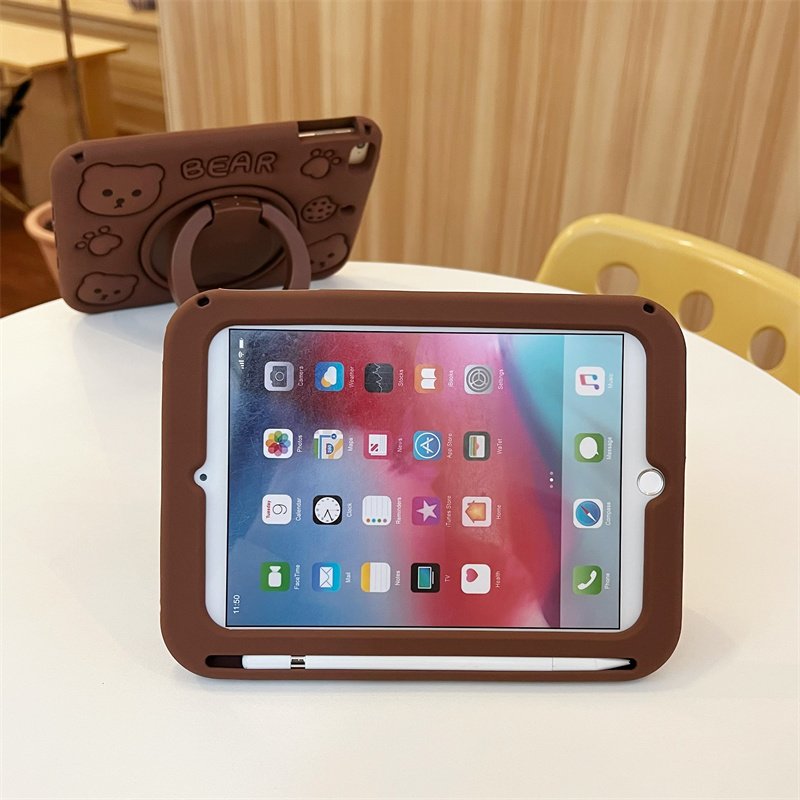 Case for iPad (A16) 11th Gen 11 Inch (2025), iPad 10th Gen 10.9 Inch (2022), Fully-Body Rugged Heavy Duty Shockproof Protective Case with Kickstand - Coffee - Image 5